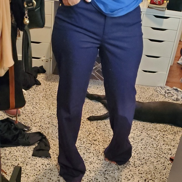 Escada navy low rise flare Jean's - Picture 3 of 7